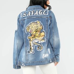 NWT Fashion Nova denim jacket